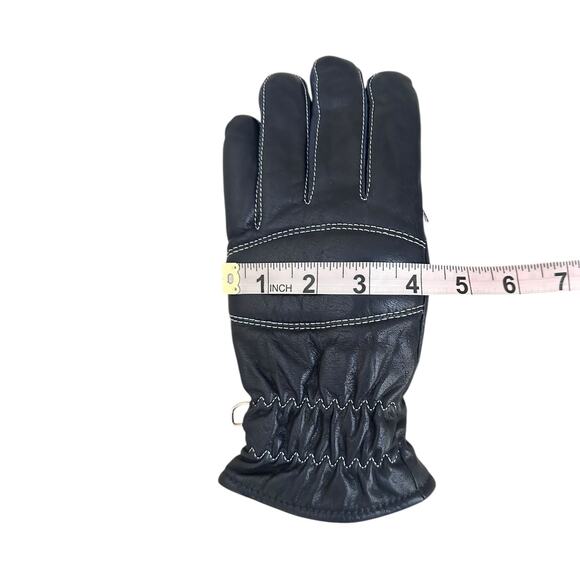 Conroy Leather Gloves Women’s Small Navy Blue Lined Winter Made in Japan - Picture 8 of 9